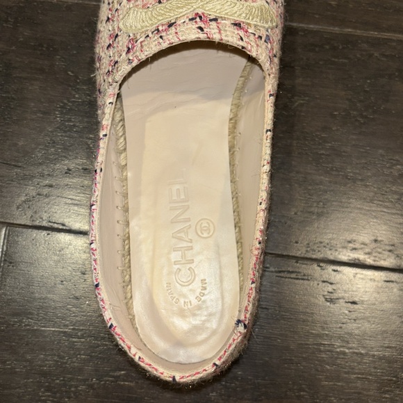 Authentic Chanel Pink Tweed Espadrilles size 9B/39 - Picture 4 of 7